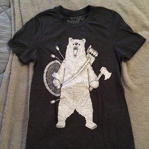 Grey Battle Bear T-Shirt